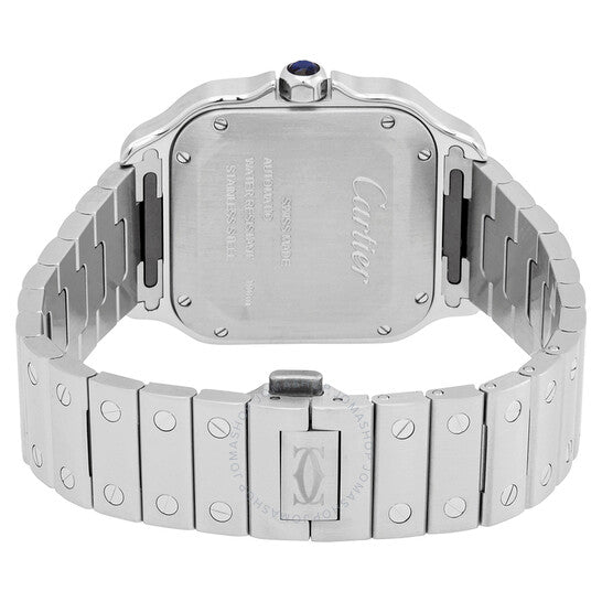 Cartier, Santos Medium Model Silvered Opaline Dial Men's Watch