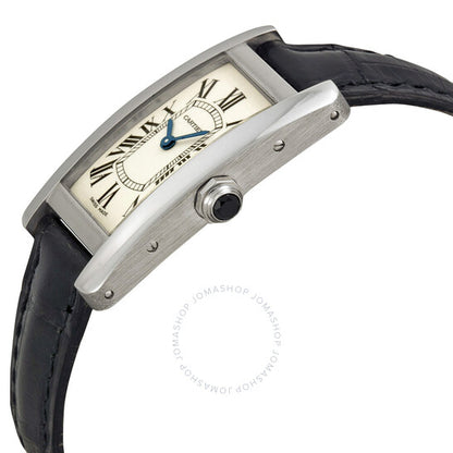 Cartier, Tank Americaine 18 kt White Gold Ladies Watch