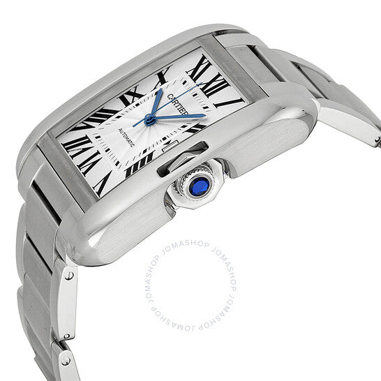Cartier, Tank Anglaise Silver Dial Stainless Steel Men's Watch