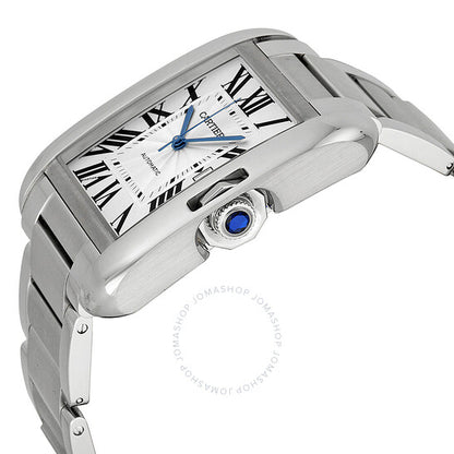 Cartier, Tank Anglaise Silver Dial Stainless Steel Men's Watch