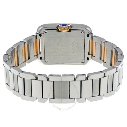 ساعة كارتييه تانك أنجليز النسائية بمينا فضي