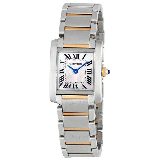 Cartier, Tank Francaise Pink Mother of Pearl Ladies Watch
