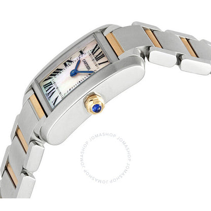 Cartier, Tank Francaise Pink Mother of Pearl Ladies Watch