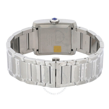 ساعة كارتييه تانك فرانسيز أوتوماتيكية للسيدات بمينا فضي