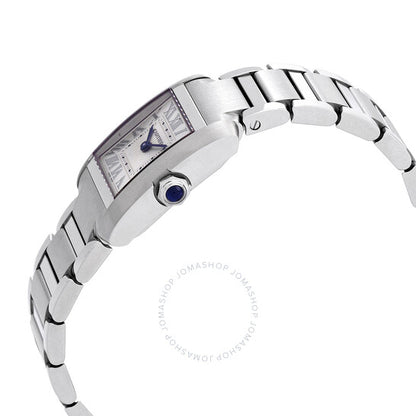 ساعة كارتييه تانك فرانسيز كوارتز نسائية بمينا فضي