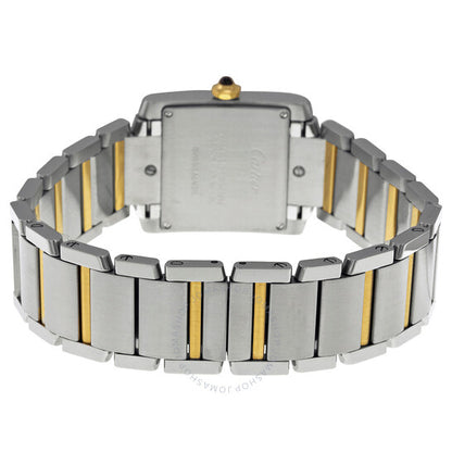 ساعة كارتييه تانك فرانسيز النسائية بمينا فضي