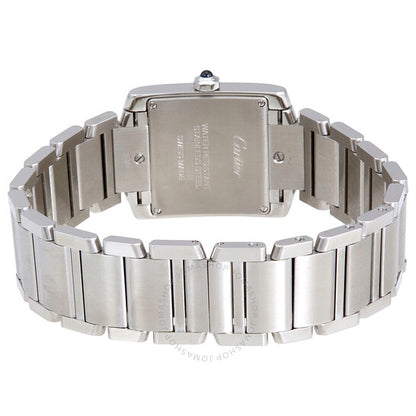 ساعة كارتييه تانك فرانسيز النسائية بمينا فضي