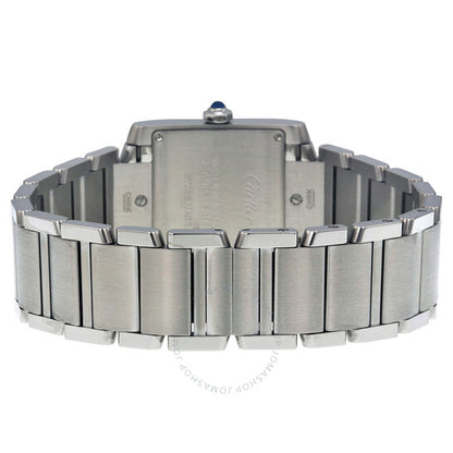 ساعة كارتييه تانك فرانسيز النسائية بمينا فضي