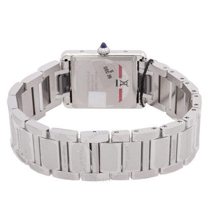 ساعة كارتييه تانك ماست كوارتز للنساء بمينا فضي