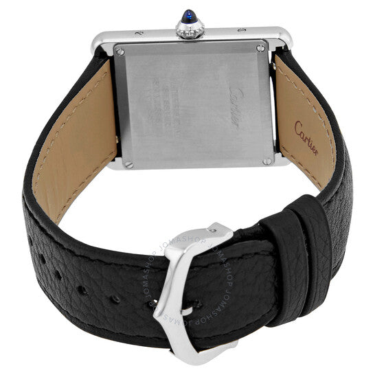 ساعة كارتييه تانك كوارتز نسائية بمينا فضي