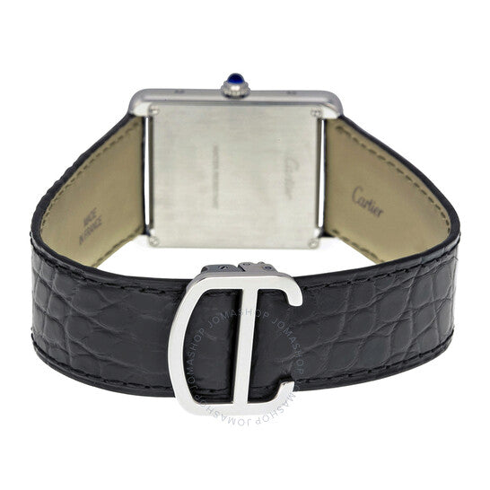 ساعة كارتييه تانك سولو ستيل للرجال كبيرة الحجم