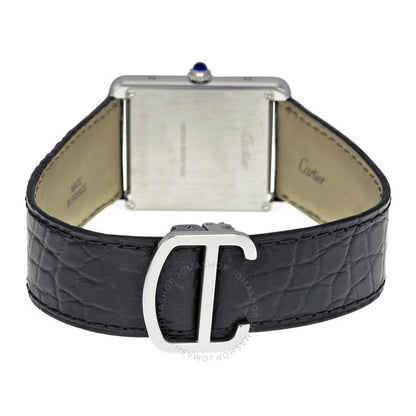 ساعة كارتييه تانك سولو ستيل للرجال كبيرة الحجم