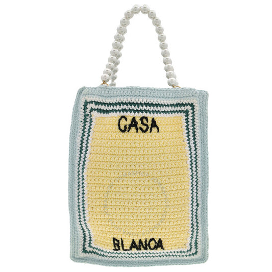 Casablanca, Crochet Tote Bag With Embroidered Logo