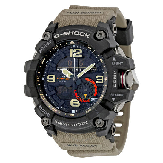 Casio, G-Shock Black Dial Tan Resin Strap Men's Watch