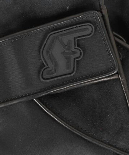 men's leather gloves in black