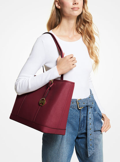 jet set travel large saffiano leather tote bag