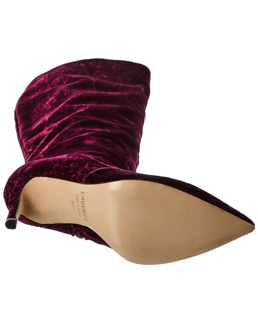lena knee high velvet boot