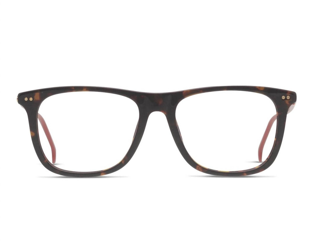 men's 144/v square eyeglasses in red black