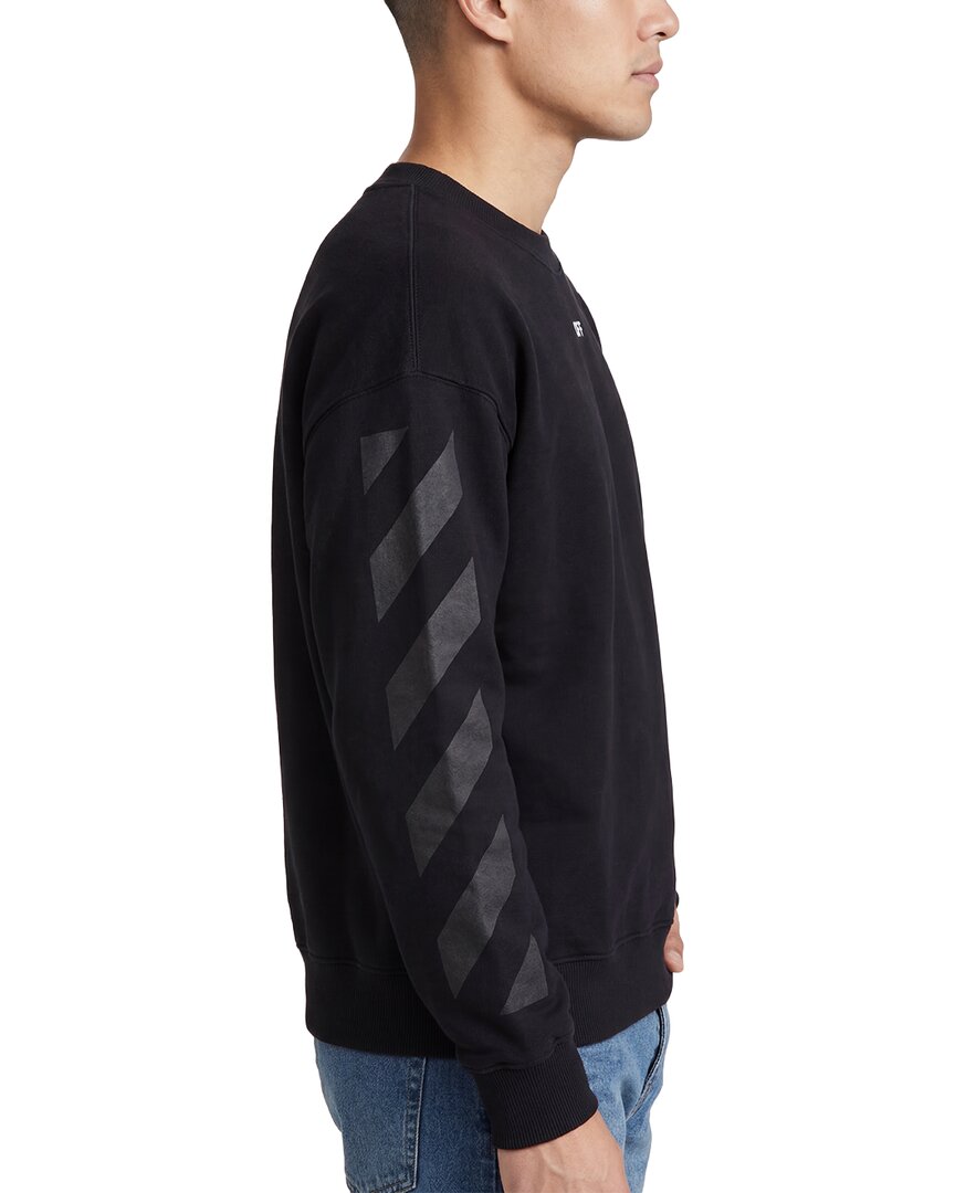 off-white virgil diagonal crewneck sweatshirt