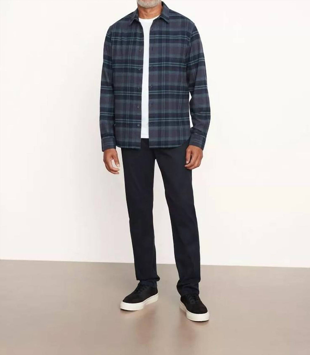 long sleeve sports shirt westlight plaid in nightfall
