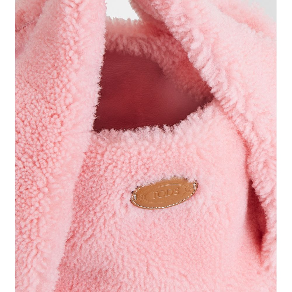 shirt shopping bag in sheepskin mini