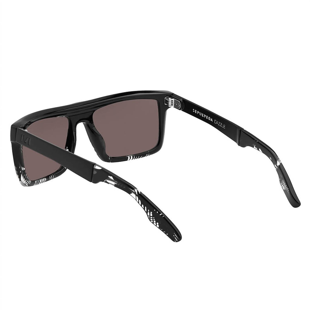 men's sepulveda sunglasses in polished dazzle - brushed black / grey lens