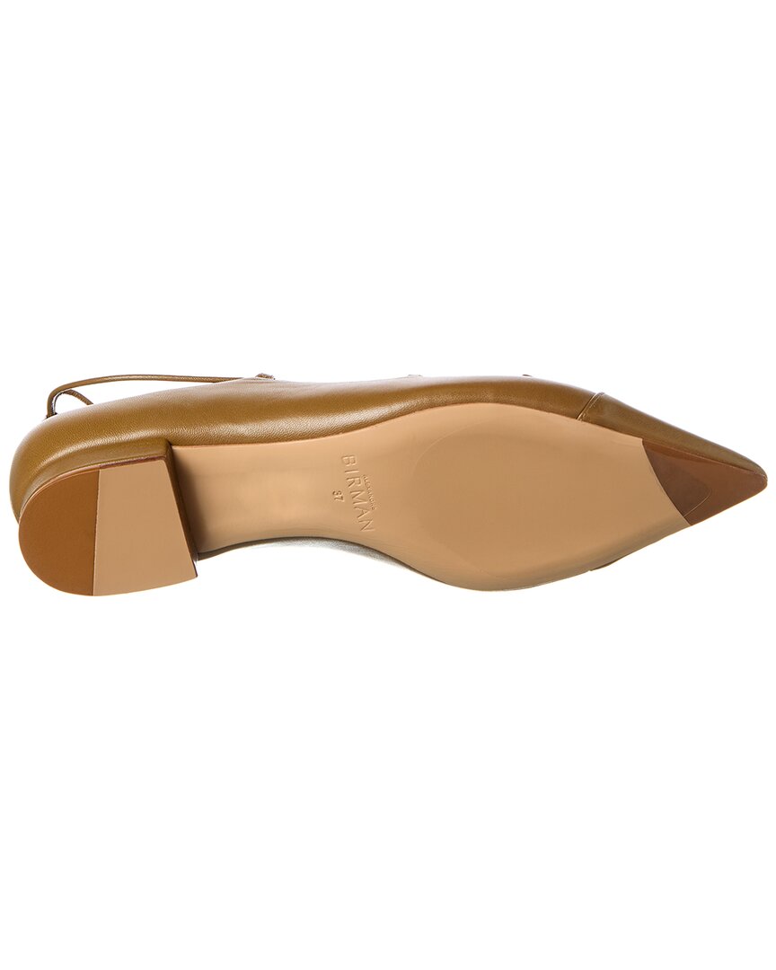 slim clarita lace-up leather flat