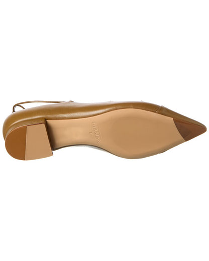 slim clarita lace-up leather flat