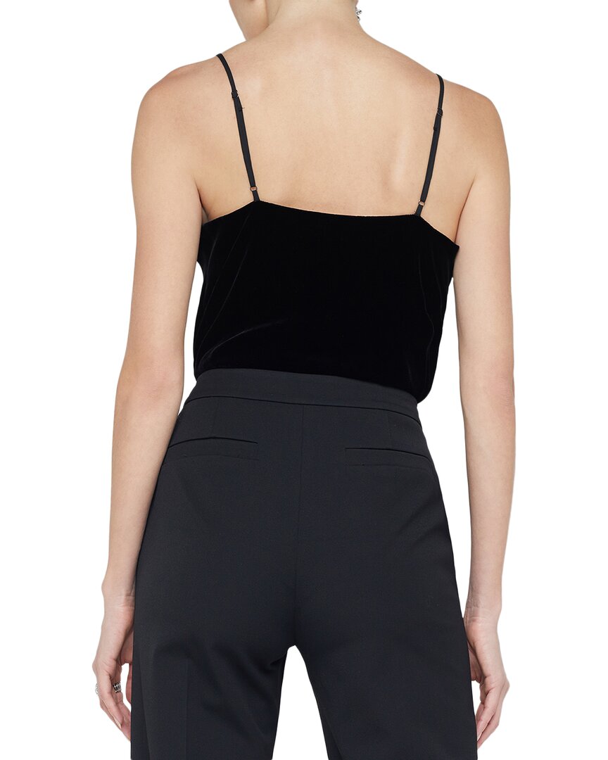 jaxon draped silk-blend bodysuit