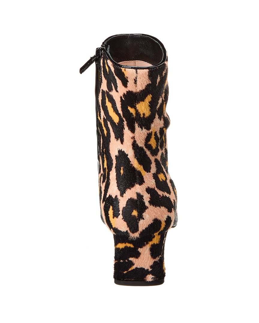 logo plaque piping haircalf bootie