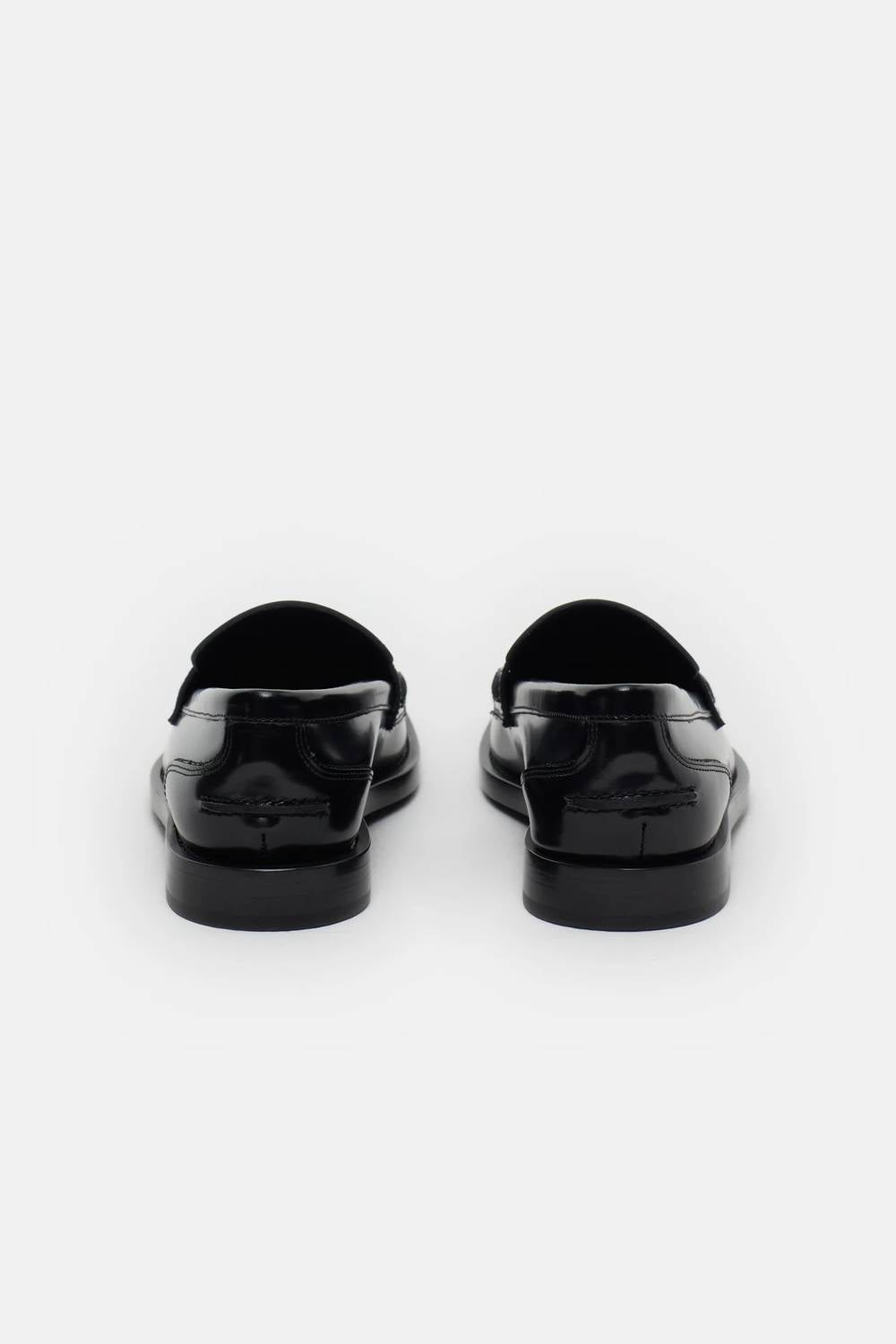 women's italian leather loafers in black
