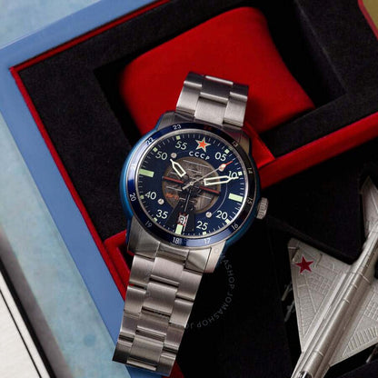 Cccp, Mig-21 Automatic Blue Dial Men's Watch