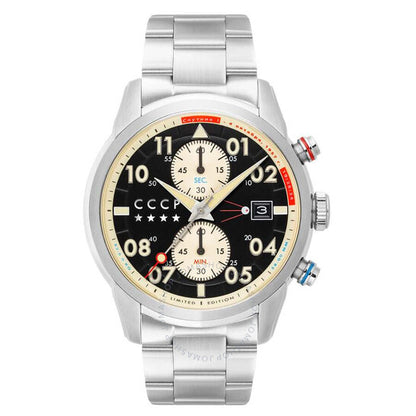 Cccp, Sputnik Chronograph Quartz Black Dial Men's Watch