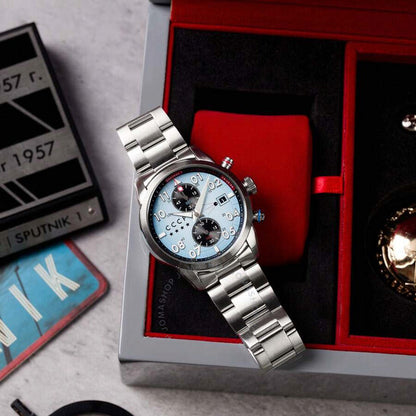 Cccp, Sputnik Chronograph Quartz Blue Dial Men's Watch