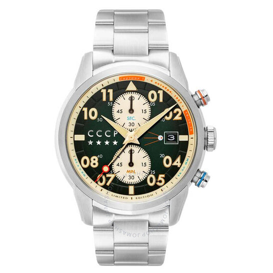 Cccp, Sputnik Chronograph Quartz Green Dial Men's Watch