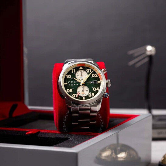 Cccp, Sputnik Chronograph Quartz Green Dial Men's Watch
