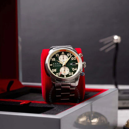 Cccp, Sputnik Chronograph Quartz Green Dial Men's Watch