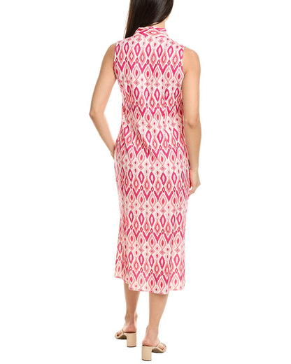 linen-blend midi tunic