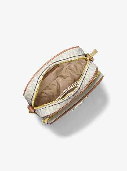 jet set travel medium logo crossbody bag