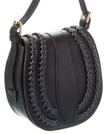 daisy16 braided leather crossbody