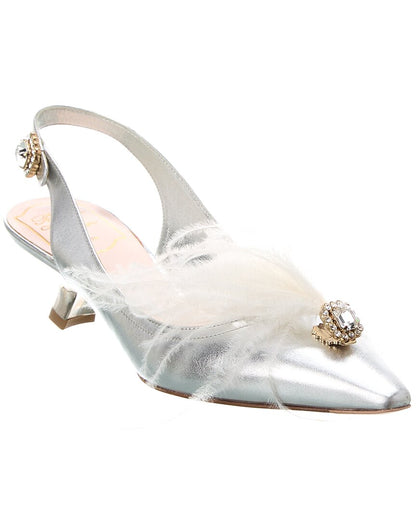 leather slingback pump