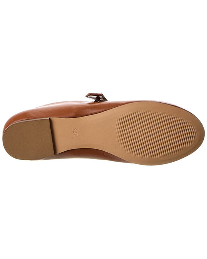 sofia leather flat