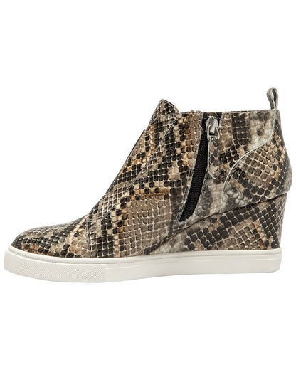 felicia3-l leather wedge sneaker