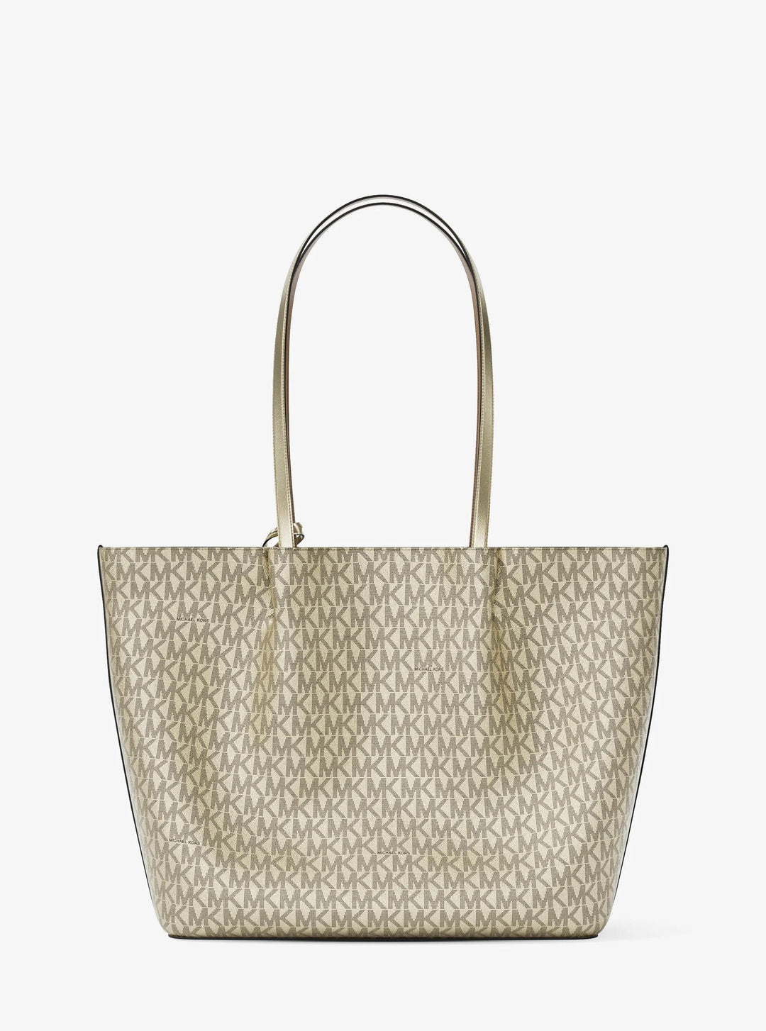carson large metallic signature logo tote bag