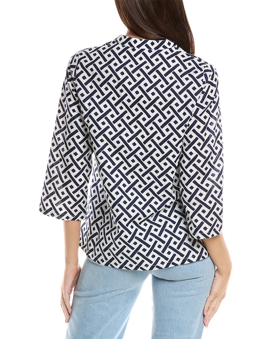 hazel linen-blend tunic