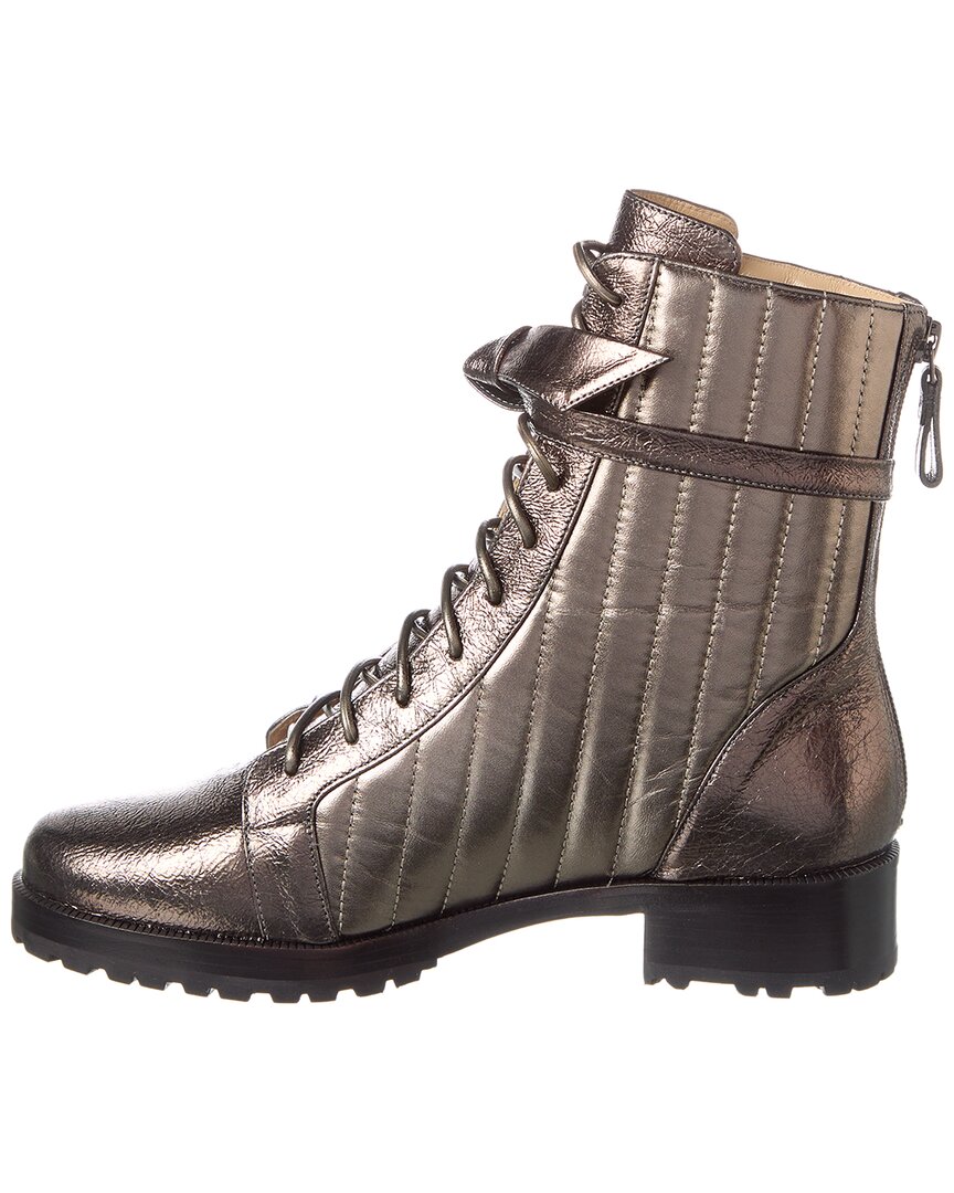 clarita quilted leather combat boot