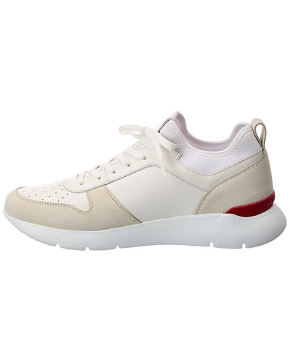 leather & suede sneaker