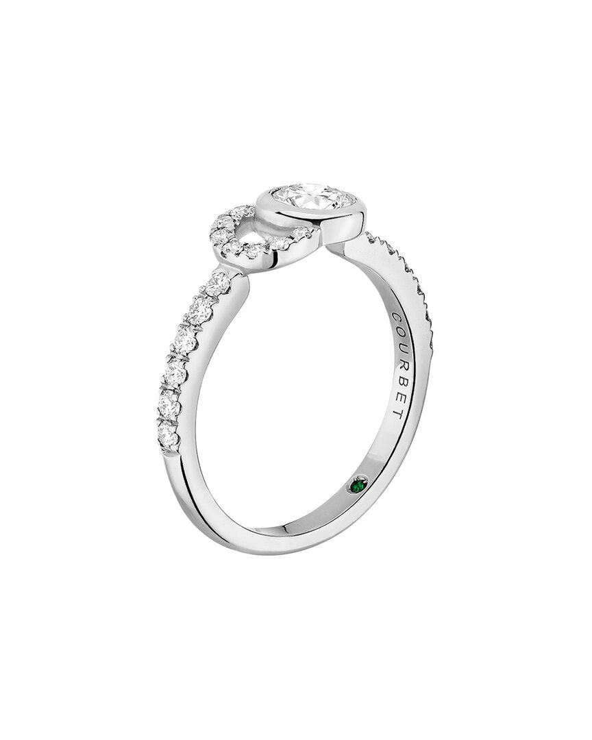 18k 0.65 ct. tw. lab grown diamond ring