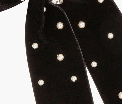 penelope bow barrette in black