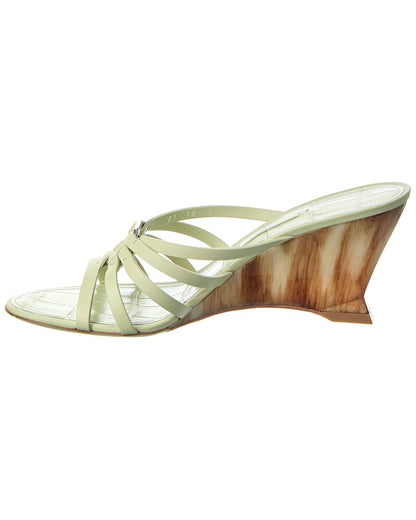 ferragamo anemone leather wedge sandal